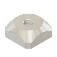 M8S-0 MODULAR SOLUTIONS ZINC PLATED FASTENER<br>M8 SQUARE NUT